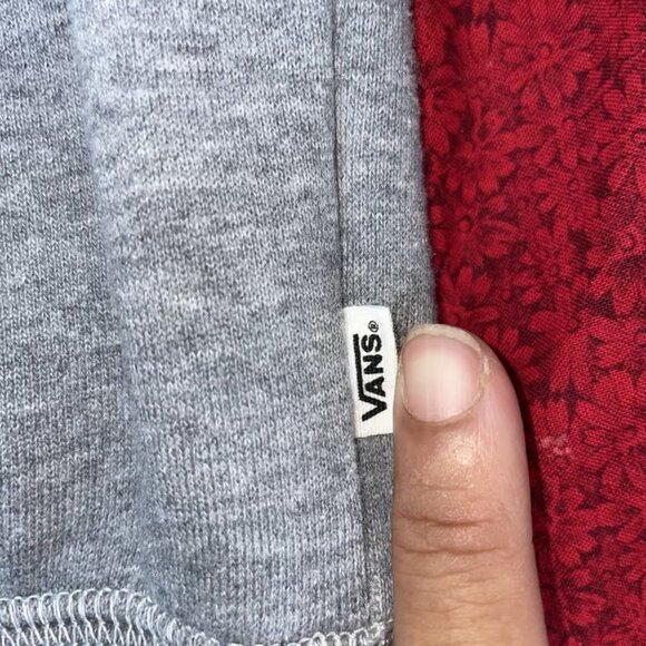 Vans Women's Boxy Grey Crewneck Sweatshirt with Logo Sz M - Picture 3 of 4